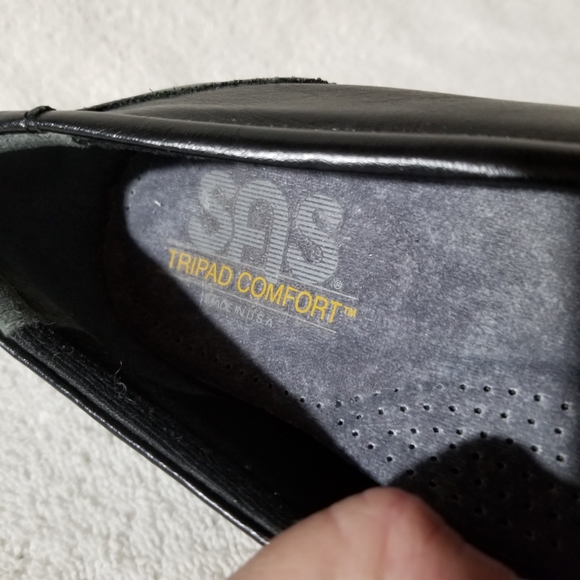 SAS easier tripad support black leather shoe - Picture 5 of 6
